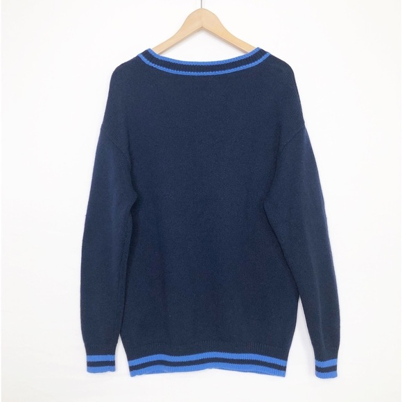 Aritzia Sunday best small navy blue Lamora V-neck boyfriend cardigan - Picture 7 of 12